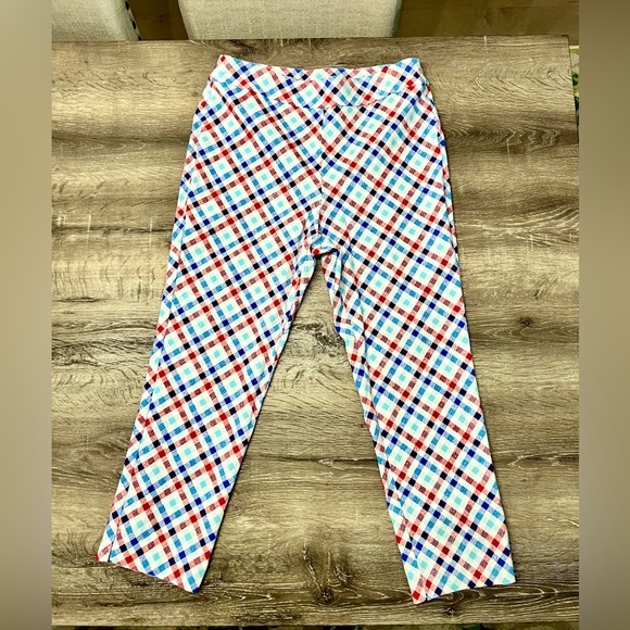Kim Rogers Plaid High Waist Pull-on Ankle Pants - Sz. 12P - Like New Condition - Picture 2 of 5